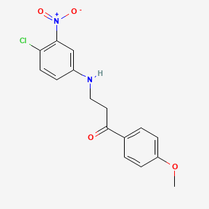 molecular formula C16H15ClN2O4 B2529087 3-(4-Chloro-3-nitroanilino)-1-(4-methoxyphenyl)-1-propanone CAS No. 882748-62-1