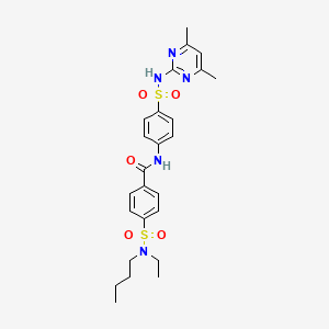 molecular formula C25H31N5O5S2 B2529093 4-(N-丁基-N-乙基磺酰胺基)-N-(4-(N-(4,6-二甲基嘧啶-2-基)磺酰胺基)苯基)苯甲酰胺 CAS No. 899361-98-9
