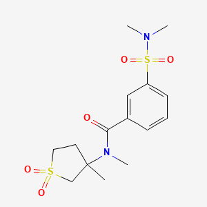 molecular formula C15H22N2O5S2 B2529106 3-(N,N-dimethylsulfamoyl)-N-methyl-N-(3-methyl-1,1-dioxidotetrahydrothiophen-3-yl)benzamide CAS No. 874594-53-3