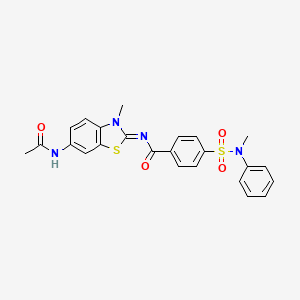 molecular formula C24H22N4O4S2 B2529108 (Z)-N-(6-acetamido-3-methylbenzo[d]thiazol-2(3H)-ylidene)-4-(N-methyl-N-phenylsulfamoyl)benzamide CAS No. 851080-26-7