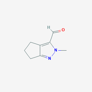 molecular formula C8H10N2O B2529122 2-methyl-2H,4H,5H,6H-cyclopenta[c]pyrazole-3-carbaldehyde CAS No. 1552444-76-4