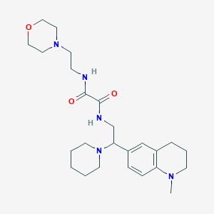molecular formula C25H39N5O3 B2529124 N-[2-(1-methyl-1,2,3,4-tetrahydroquinolin-6-yl)-2-piperidin-1-ylethyl]-N'-(2-morpholin-4-ylethyl)ethanediamide CAS No. 922040-34-4