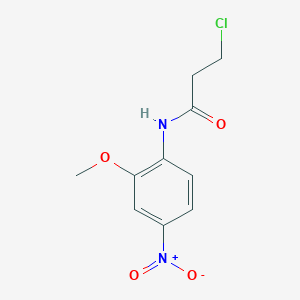 molecular formula C10H11ClN2O4 B2529130 3-氯-N-(2-甲氧基-4-硝基苯基)丙酰胺 CAS No. 547698-11-3