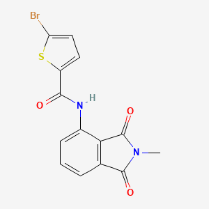 molecular formula C14H9BrN2O3S B2529140 5-bromo-N-(2-methyl-1,3-dioxoisoindolin-4-yl)thiophene-2-carboxamide CAS No. 683232-13-5