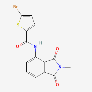 molecular formula C14H9BrN2O3S B2529140 5-bromo-N-(2-méthyl-1,3-dioxoisoindolin-4-yl)thiophène-2-carboxamide CAS No. 683232-13-5