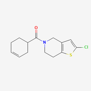 molecular formula C14H16ClNOS B2529141 (2-Chloro-6,7-dihydro-4H-thieno[3,2-c]pyridin-5-yl)-cyclohex-3-en-1-ylmethanone CAS No. 2415519-84-3