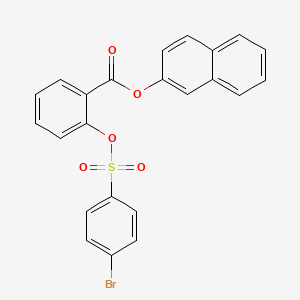 molecular formula C23H15BrO5S B2529144 Naphthalen-2-yl 2-[(4-bromobenzenesulfonyl)oxy]benzoate CAS No. 684226-58-2