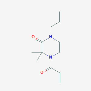molecular formula C12H20N2O2 B2529147 3,3-Dimethyl-4-prop-2-enoyl-1-propylpiperazin-2-one CAS No. 2224480-02-6