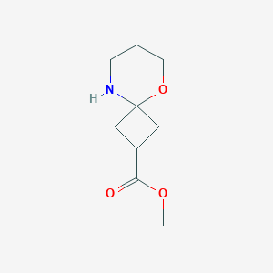 molecular formula C9H15NO3 B2529151 Methyl 5-oxa-9-azaspiro[3.5]nonane-2-carboxylate CAS No. 2155856-02-1