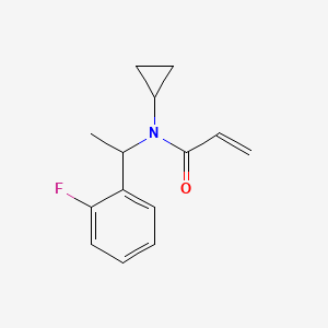 molecular formula C14H16FNO B2529162 N-Cyclopropyl-N-[1-(2-fluorophenyl)ethyl]prop-2-enamide CAS No. 2411305-67-2
