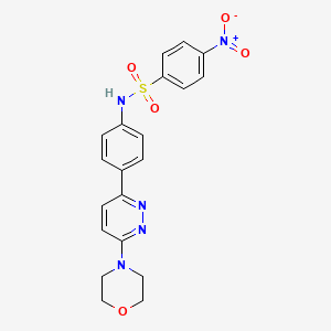molecular formula C20H19N5O5S B2529163 N-(4-(6-吗啉基哒嗪-3-基)苯基)-4-硝基苯磺酰胺 CAS No. 898446-50-9
