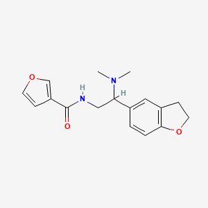 molecular formula C17H20N2O3 B2529165 N-(2-(2,3-dihydrobenzofuran-5-yl)-2-(dimethylamino)ethyl)furan-3-carboxamide CAS No. 1428352-97-9