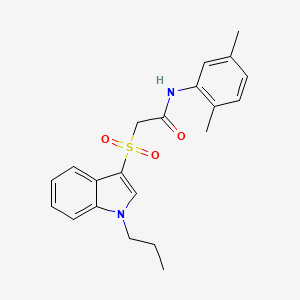 molecular formula C21H24N2O3S B2529167 N-(2,5-dimethylphenyl)-2-((1-propyl-1H-indol-3-yl)sulfonyl)acetamide CAS No. 850932-59-1