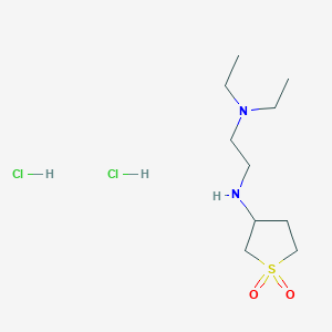 molecular formula C10H24Cl2N2O2S B2529179 3-((2-(二乙氨基)乙基)氨基)四氢噻吩1,1-二氧化物二盐酸盐 CAS No. 2126178-81-0