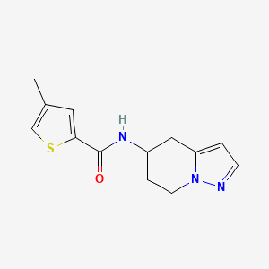 molecular formula C13H15N3OS B2529199 4-甲基-N-(4,5,6,7-四氢吡唑并[1,5-a]吡啶-5-基)噻吩-2-甲酰胺 CAS No. 2034259-40-8