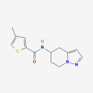 molecular formula C13H15N3OS B2529199 4-méthyl-N-(4,5,6,7-tétrahydropyrazolo[1,5-a]pyridin-5-yl)thiophène-2-carboxamide CAS No. 2034259-40-8