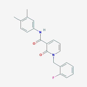 molecular formula C21H19FN2O2 B2529214 N-(3,4-二甲苯基)-1-(2-氟苄基)-2-氧代-1,2-二氢吡啶-3-甲酰胺 CAS No. 946254-72-4