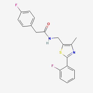 molecular formula C19H16F2N2OS B2529221 2-(4-氟苯基)-N-((2-(2-氟苯基)-4-甲基噻唑-5-基)甲基)乙酰胺 CAS No. 1421530-51-9
