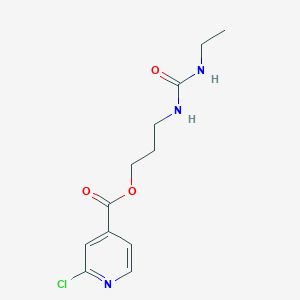 molecular formula C12H16ClN3O3 B2529222 3-(乙基氨基甲酰氨基)丙基 2-氯吡啶-4-羧酸盐 CAS No. 1385378-19-7