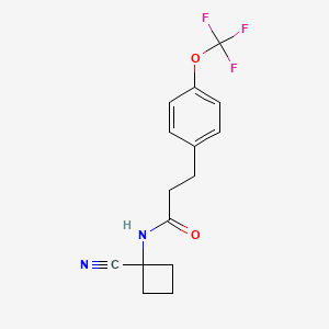 molecular formula C15H15F3N2O2 B2529223 N-(1-cyanocyclobutyl)-3-[4-(trifluoromethoxy)phenyl]propanamide CAS No. 1311892-27-9