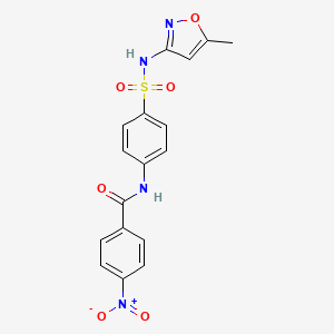 N-[4-[(5-methyl-1,2-oxazol-3-yl)sulfamoyl]phenyl]-4-nitrobenzamide