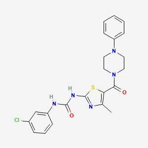 1-(3-Chlorophenyl)-3-(4-methyl-5-(4-phenylpiperazine-1-carbonyl)thiazol-2-yl)urea