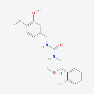 molecular formula C19H23ClN2O4 B2529243 1-(2-(2-Chlorophenyl)-2-methoxyethyl)-3-(3,4-dimethoxybenzyl)urea CAS No. 1795300-04-7