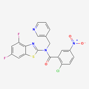 2-chloro-N-(4,6-difluorobenzo[d]thiazol-2-yl)-5-nitro-N-(pyridin-3-ylmethyl)benzamide