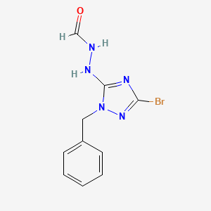 molecular formula C10H10BrN5O B2529246 N'-(1-Benzyl-3-bromo-1H-1,2,4-triazol-5-yl)formic hydrazide CAS No. 2279124-19-3