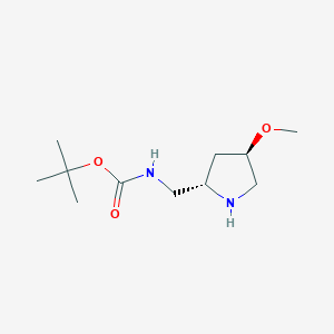 molecular formula C11H22N2O3 B2529247 tert-Butyl (((2S,4R)-4-methoxypyrrolidin-2-yl)methyl)carbamate CAS No. 2155840-17-6
