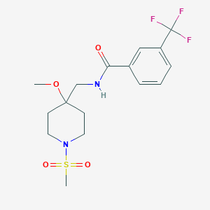 N-[(1-methanesulfonyl-4-methoxypiperidin-4-yl)methyl]-3-(trifluoromethyl)benzamide
