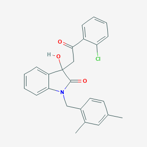 molecular formula C25H22ClNO3 B252926 3-[2-(2-chlorophenyl)-2-oxoethyl]-1-(2,4-dimethylbenzyl)-3-hydroxy-1,3-dihydro-2H-indol-2-one 