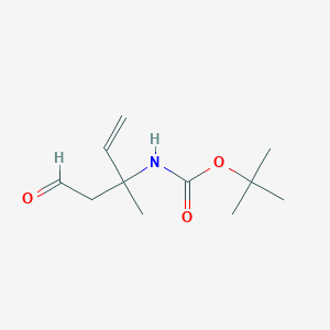 molecular formula C11H19NO3 B2529282 N-Boc-(+/-)-amino-3-methylpent-4-enal CAS No. 1335041-89-8