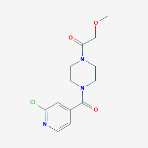 molecular formula C13H16ClN3O3 B2529289 1-[4-(2-Chloropyridine-4-carbonyl)piperazin-1-yl]-2-methoxyethan-1-one CAS No. 1178805-78-1