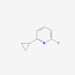 molecular formula C8H8FN B2529299 2-氟-6-(环丙基)吡啶 CAS No. 1563529-53-2