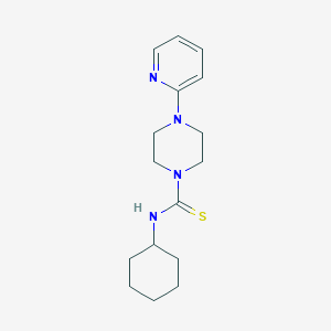 molecular formula C16H24N4S B2529304 (Cyclohexylamino)(4-(2-pyridyl)piperazinyl)methane-1-thione CAS No. 138828-86-1