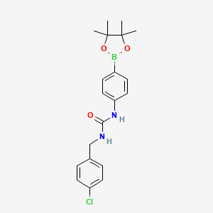 molecular formula C20H24BClN2O3 B2529310 1-(4-氯苄基)-3-(4-(4,4,5,5-四甲基-1,3,2-二氧杂硼环-2-基)苯基)脲 CAS No. 874298-88-1