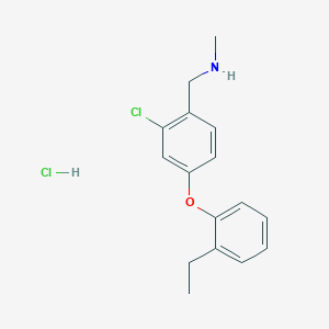 molecular formula C16H19Cl2NO B2529311 {[2-Chloro-4-(2-ethylphenoxy)phenyl]methyl}(methyl)amine hydrochloride CAS No. 2089277-54-1