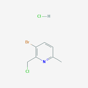 molecular formula C7H8BrCl2N B2529320 3-Bromo-2-(chloromethyl)-6-methyl-pyridine;hydrochloride CAS No. 2344679-29-2