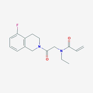 molecular formula C16H19FN2O2 B2529321 N-Ethyl-N-[2-(5-fluoro-3,4-dihydro-1H-isoquinolin-2-yl)-2-oxoethyl]prop-2-enamide CAS No. 2361878-96-6