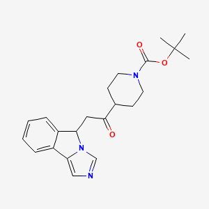 molecular formula C22H27N3O3 B2529328 5-[2-(1-Boc-4-piperidyl)-2-oxoethyl]-5H-imidazo[5,1-a]isoindole CAS No. 1402838-14-5