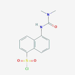 molecular formula C13H13ClN2O3S B2529335 5-(dimethylcarbamoylamino)naphthalene-1-sulfonyl Chloride CAS No. 728864-94-6