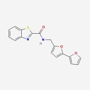 molecular formula C17H12N2O3S B2529336 N-([2,2'-bifuran]-5-ylmethyl)benzo[d]thiazole-2-carboxamide CAS No. 2034436-81-0