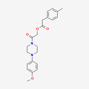 molecular formula C22H26N2O4 B2529339 2-[4-(4-Methoxyphenyl)piperazin-1-yl]-2-oxoethyl (4-methylphenyl)acetate CAS No. 1798043-68-1