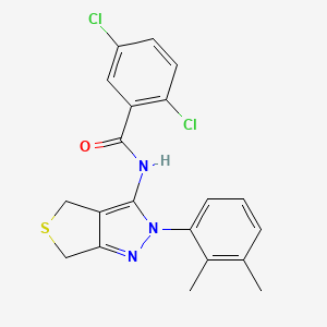 molecular formula C20H17Cl2N3OS B2529358 2,5-二氯-N-[2-(2,3-二甲基苯基)-4,6-二氢噻吩并[3,4-c]吡唑-3-基]苯甲酰胺 CAS No. 450344-13-5