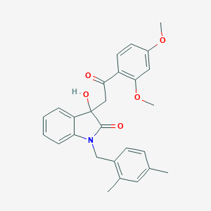 molecular formula C27H27NO5 B252936 3-[2-(2,4-dimethoxyphenyl)-2-oxoethyl]-1-(2,4-dimethylbenzyl)-3-hydroxy-1,3-dihydro-2H-indol-2-one 