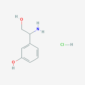 molecular formula C8H12ClNO2 B2529369 盐酸3-(1-氨基-2-羟乙基)苯酚 CAS No. 146812-68-2