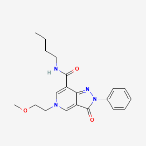 molecular formula C20H24N4O3 B2529381 N-butyl-5-(2-methoxyethyl)-3-oxo-2-phenyl-3,5-dihydro-2H-pyrazolo[4,3-c]pyridine-7-carboxamide CAS No. 923184-67-2