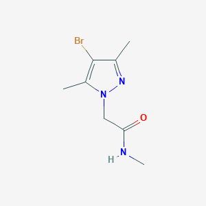 molecular formula C8H12BrN3O B2529388 2-(4-bromo-3,5-dimethylpyrazol-1-yl)-N-methylacetamide CAS No. 1205135-49-4