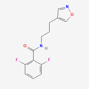 molecular formula C13H12F2N2O2 B2529393 2,6-二氟-N-(3-(异恶唑-4-基)丙基)苯甲酰胺 CAS No. 1904065-79-7